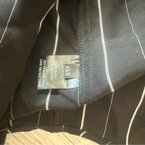 Ruti Shirt Dress Pinstripe Tie Back Size Xs/S - Picture 3 of 3